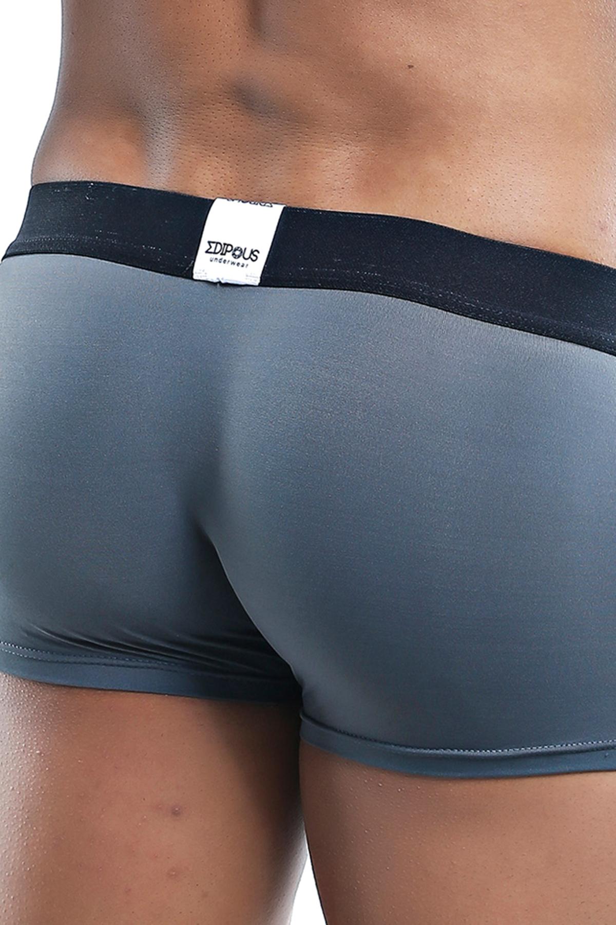 Edipous Grey/Grey Contrast Pouch Trunk