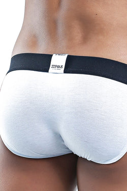Edipous White Contrast Front Seam Bikini Brief thumbnail 3