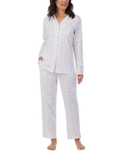 Eileen West Cotton Printed Pajamas Set White Ditsy thumbnail 1