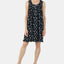 Eileen West Flower Print Jersey Knit Modal Chemise in Black