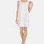 Eileen West Heart Design Woven Jacquard Cotton Chemise Nightgown in White