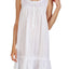 Eileen West Heart Design Woven Jacquard Cotton Chemise Nightgown in White