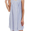 Eileen West Lace Trim Printed Chemise in Blue Stripe