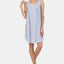 Eileen West Lace Trim Printed Chemise in Blue Stripe