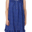 Eileen West PLUS Eyelet Trim Printed Cotton Knit Nightgown in Navy