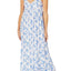 Eileen West Pointelle Knit Ballet Length Nightgown in Blue Floral