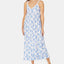 Eileen West Pointelle Knit Ballet Length Nightgown in Blue Floral