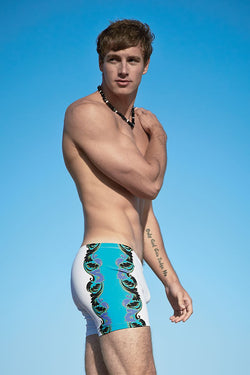 Electric White Renaissance Swim Runner Short thumbnail 2