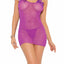 Elegant Moments Purple 2pc Mesh Dress & G-String