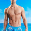 Elektrik Blue Wikiki Lace-Up Swim Trunk