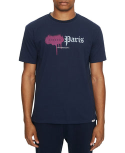 Eleven Paris Logo T-shirt Dress Navy thumbnail 1