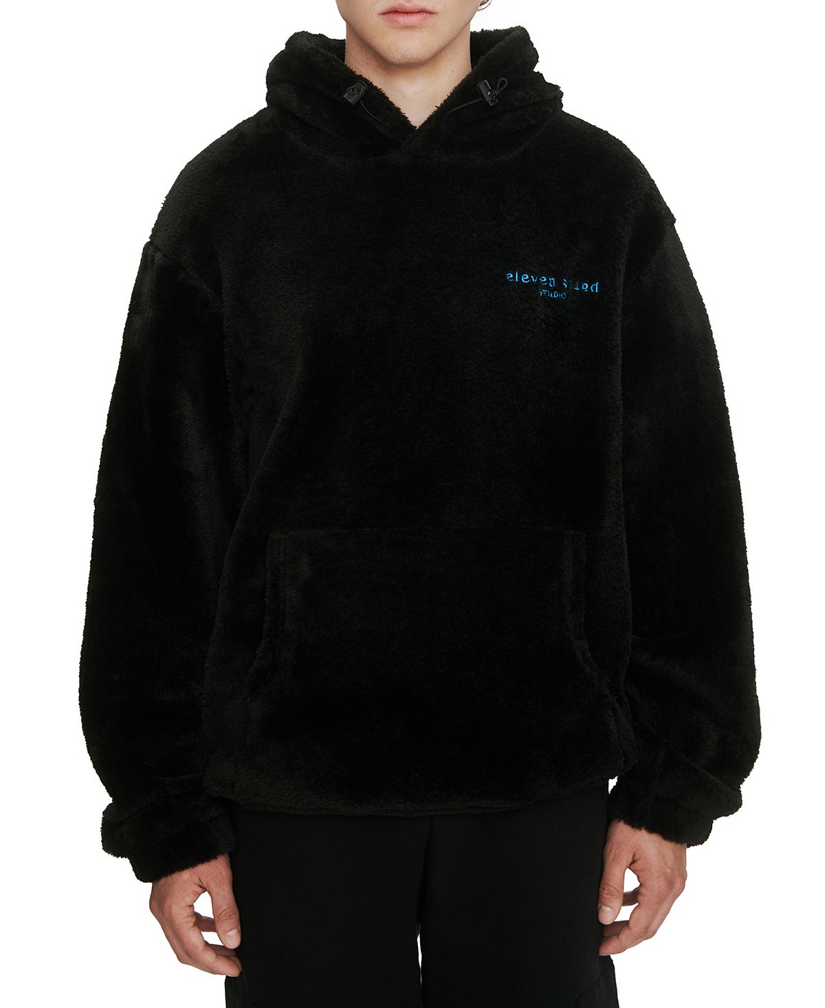 Eleven Paris Polar Fleece Hoodie Jet Black