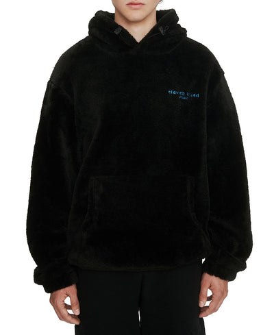 Eleven Paris Polar Fleece Hoodie Jet Black
