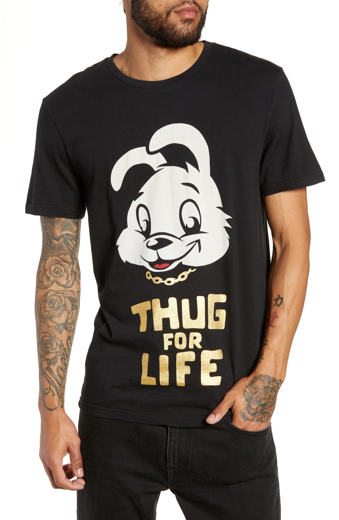 Elevenparis Thug For Life Graphic T-shirt Black