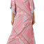 Ellen Tracy PLUS Pink/Contrast-Trim Caftan