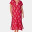 Ellen Tracy PLUS Printed Pom Pom Trim Caftan in Pink