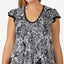 Ellen Tracy PLUS Yours To Love Short Sleeve Top in White Grid