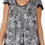 Ellen Tracy PLUS Yours To Love Short Sleeve Top in White Grid