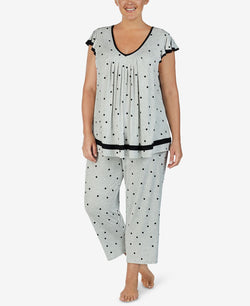 Ellen Tracy Plus Yours To Love Short Sleeve Top Grey Heather thumbnail 1