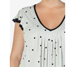 Ellen Tracy Plus Yours To Love Short Sleeve Top Grey Heather thumbnail 3