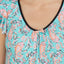 Ellen Tracy Printed Flutter Sleeve Pajama Top in Seafoam