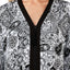 Ellen Tracy Zip Front Printed Caftan in White Grid