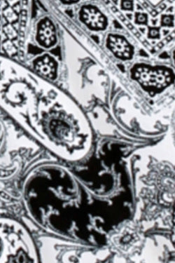 Ellen Tracy Zip Front Printed Caftan in White Grid thumbnail 4