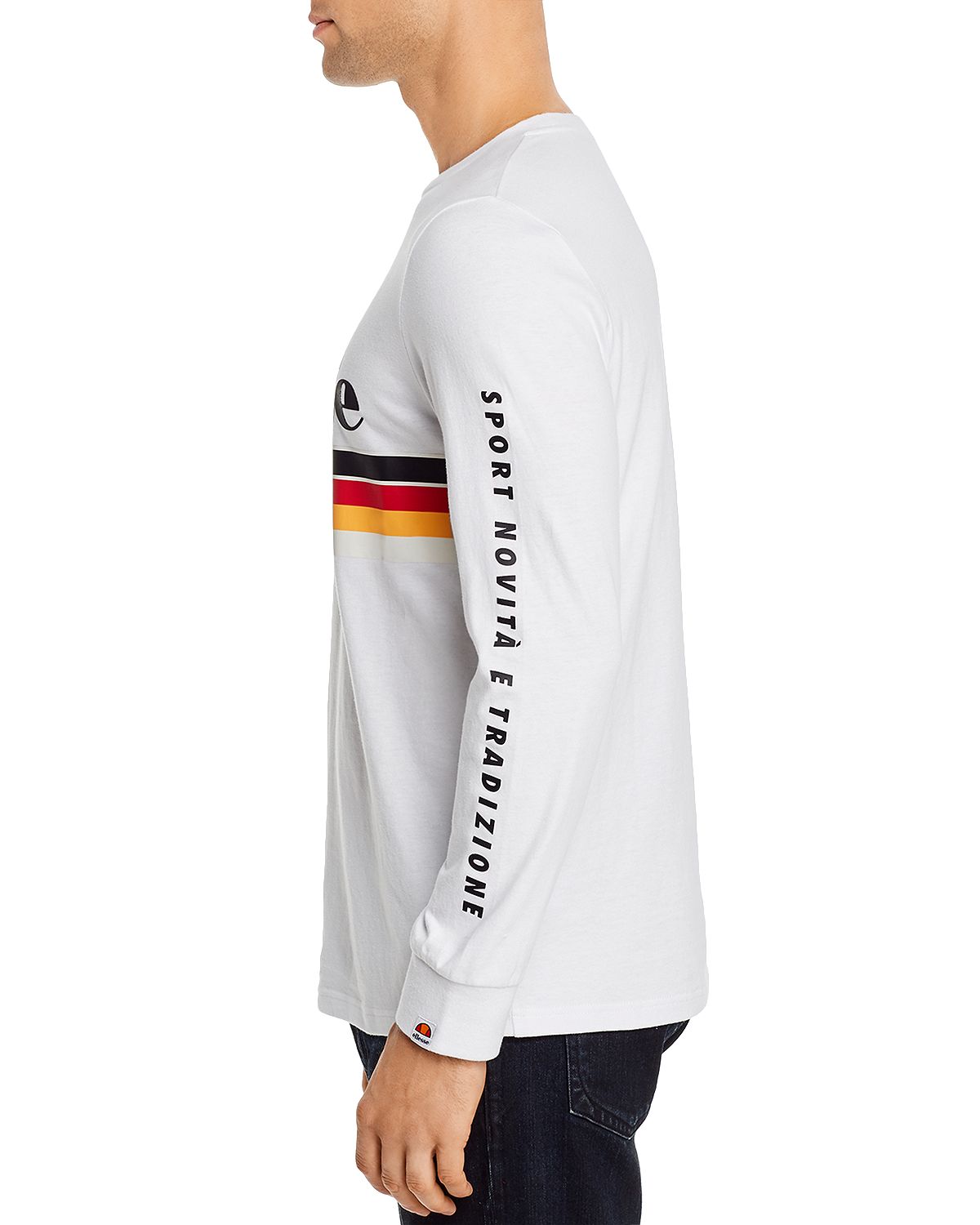 Ellesse Zete Graphic Logo Long-sleeve Tee White