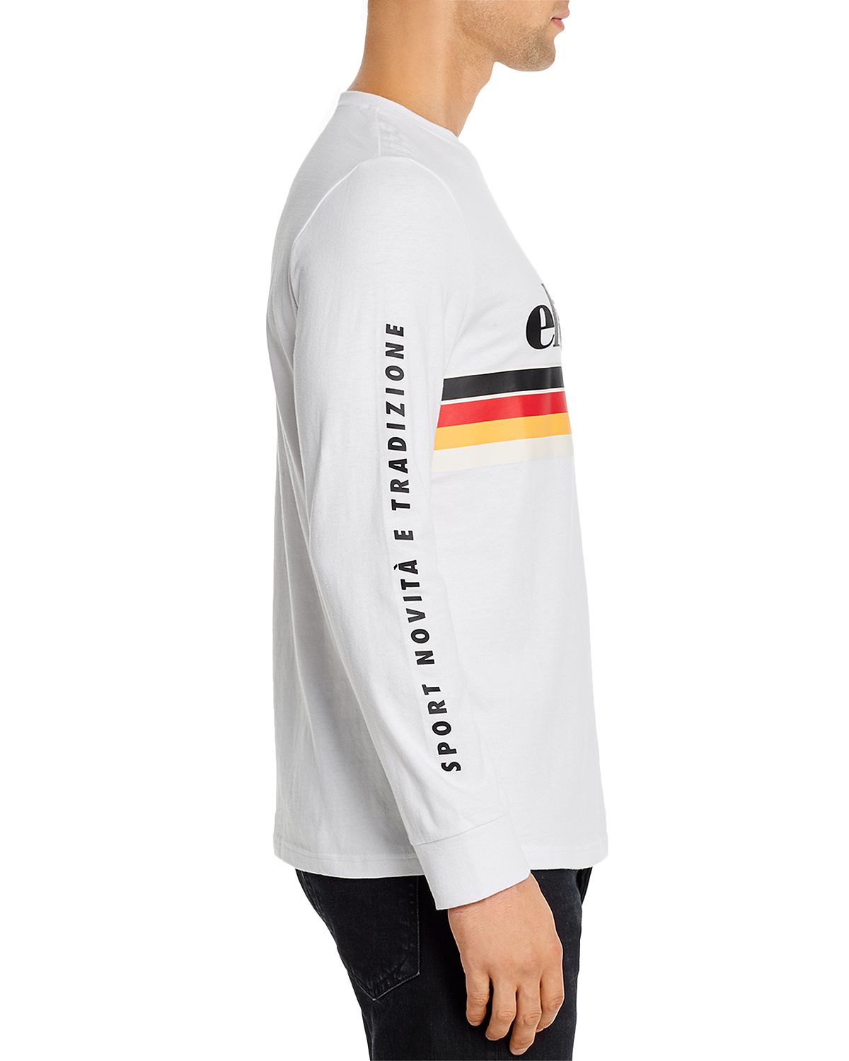 Ellesse Zete Graphic Logo Long-sleeve Tee White