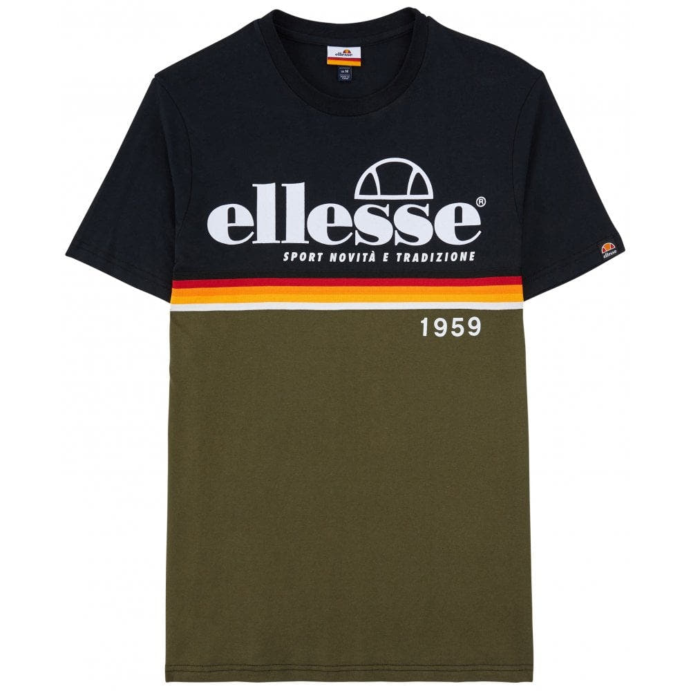 Ellesse e Brescia Color-block Retro Tee Black