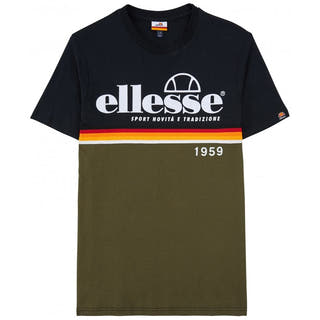 Ellesse e Brescia Color-block Retro Tee Black