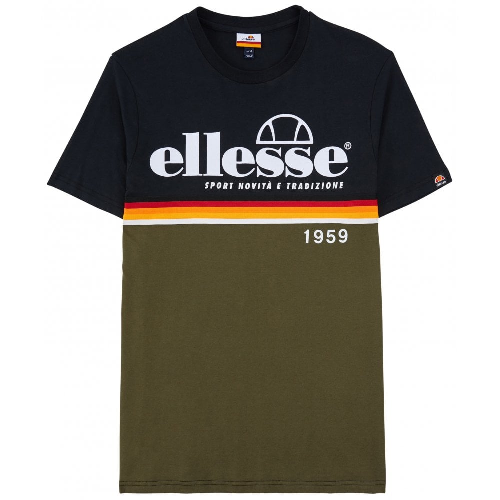 Ellesse e Brescia Color-block Retro Tee Black
