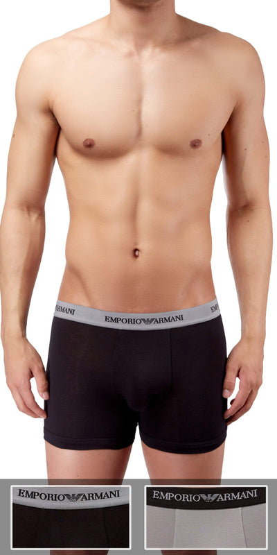 Emporio Armani 2-Pack Boxer Brief Black-gray