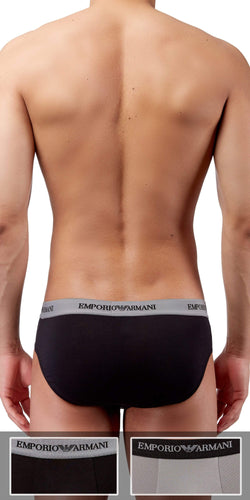 Emporio Armani 2-Pack Brief  Black-gray thumbnail 3
