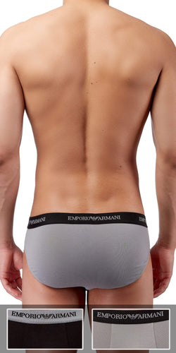 Emporio Armani 2-Pack Brief  Black-gray thumbnail 4