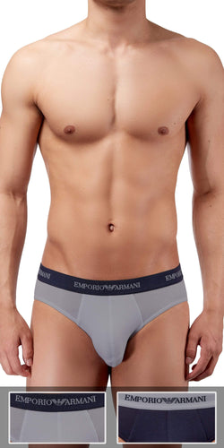 Emporio Armani 2-Pack Brief  Gray-marine thumbnail 1
