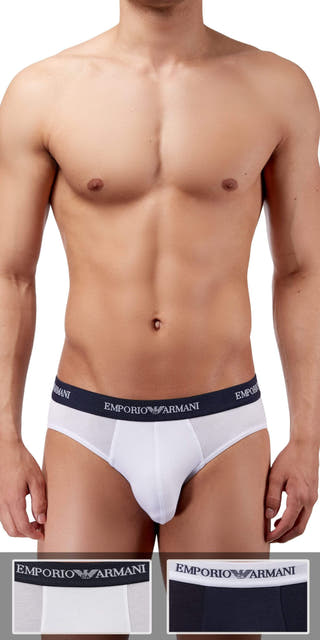 Emporio Armani 2-Pack Brief White-marine - 111321cc717