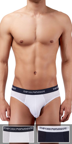 Emporio Armani 2-Pack Brief White-marine - 111321cc717 thumbnail 1