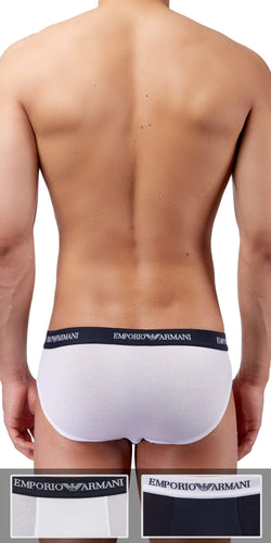 Emporio Armani 2-Pack Brief White-marine - 111321cc717 thumbnail 3