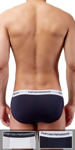 Emporio Armani 2-Pack Brief White-marine - 111321cc717 thumbnail 4