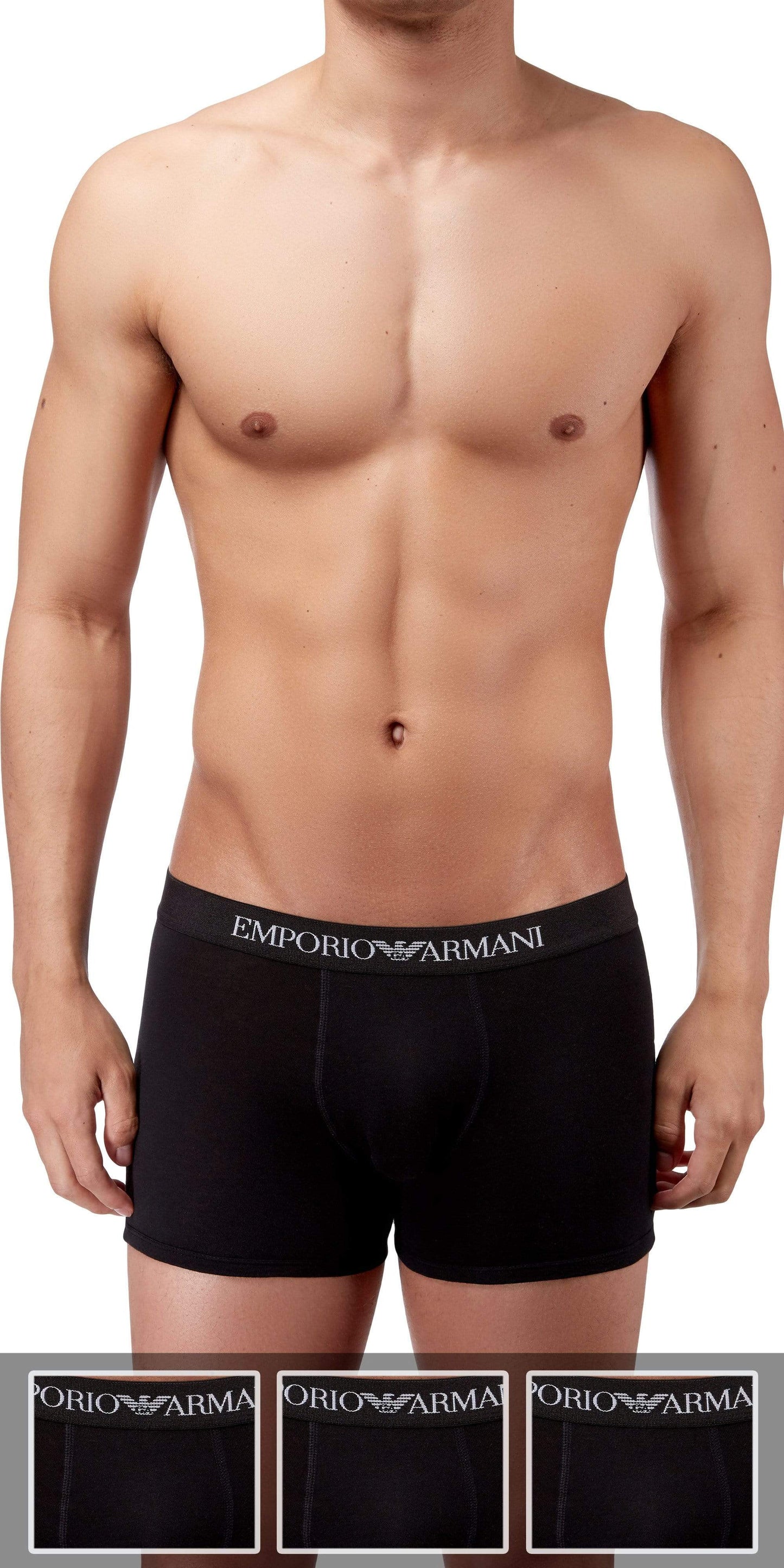 Emporio Armani 3-Pack Boxer Brief Black