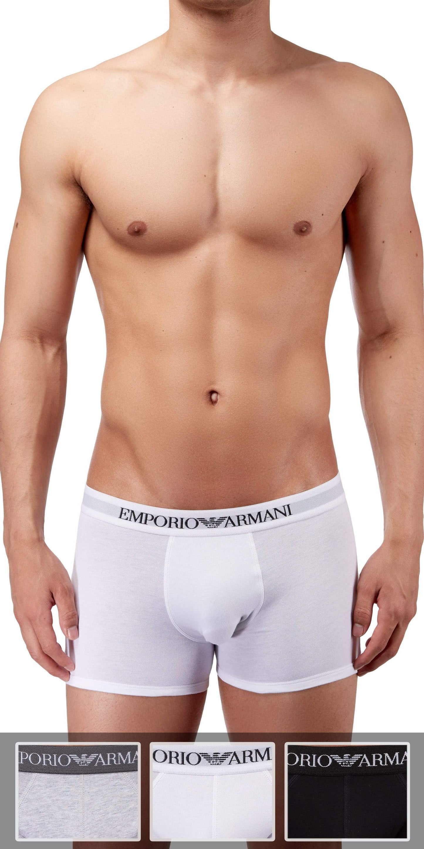 Emporio Armani 3-Pack Boxer Brief Gray-white-black