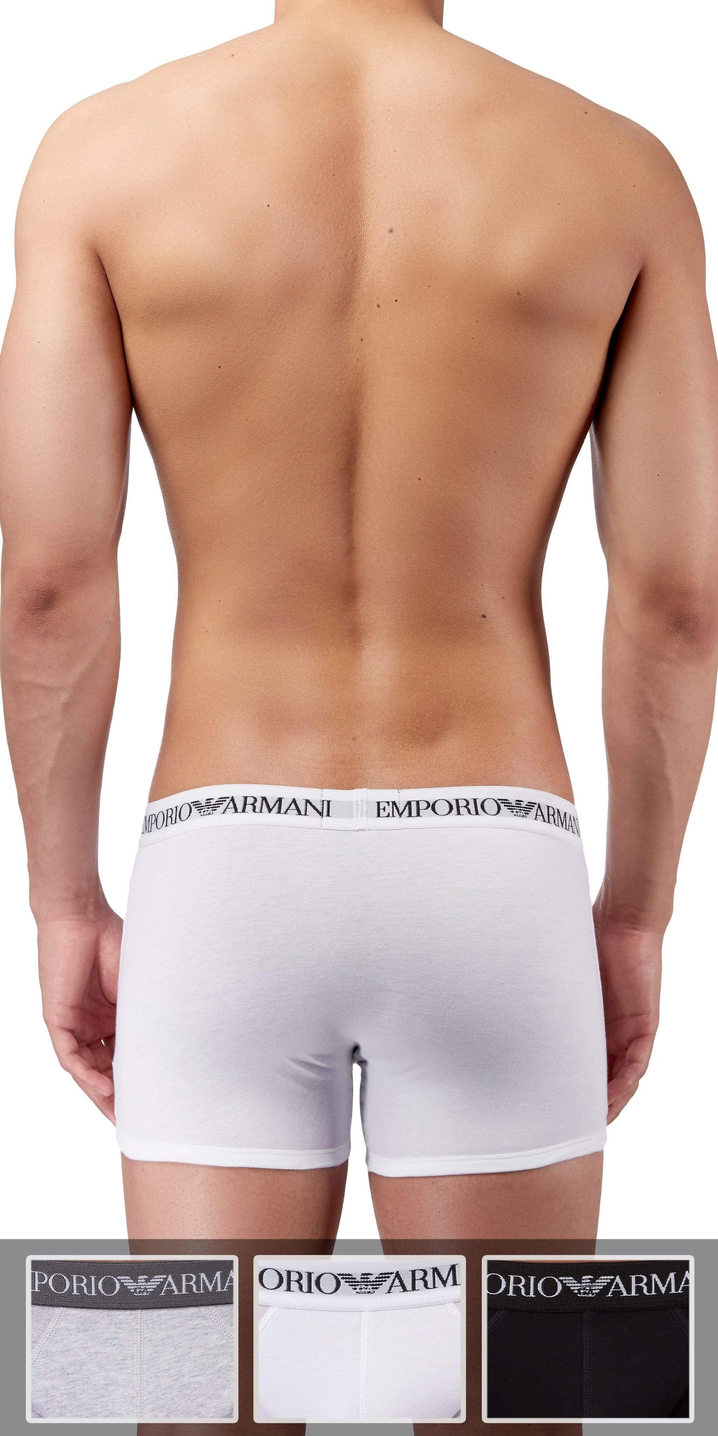 Emporio Armani 3-Pack Boxer Brief Gray-white-black