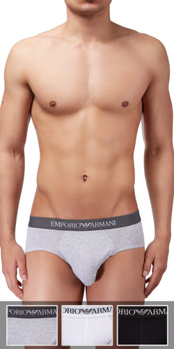 Emporio Armani 3-Pack Brief Gray-white-black thumbnail 1