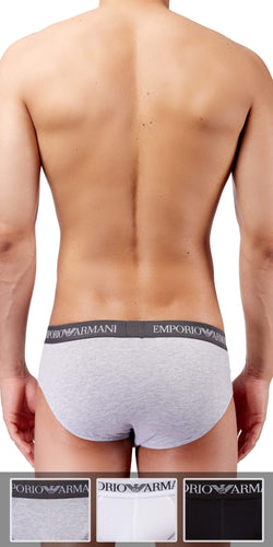 Emporio Armani 3-Pack Brief Gray-white-black thumbnail 4