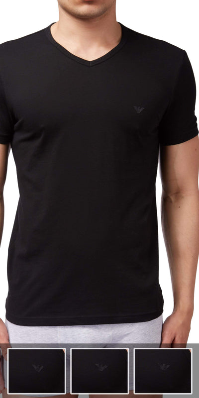 Emporio Armani 3-Pack T-shirt Black