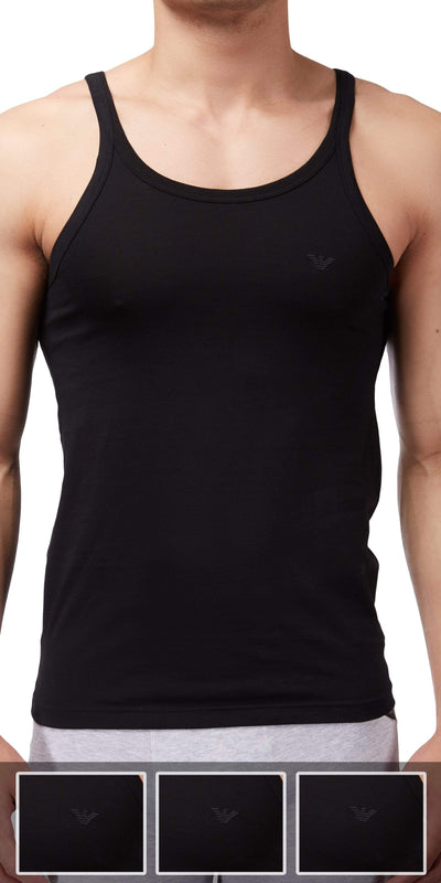 Emporio Armani 3-Pack T-shirt Black