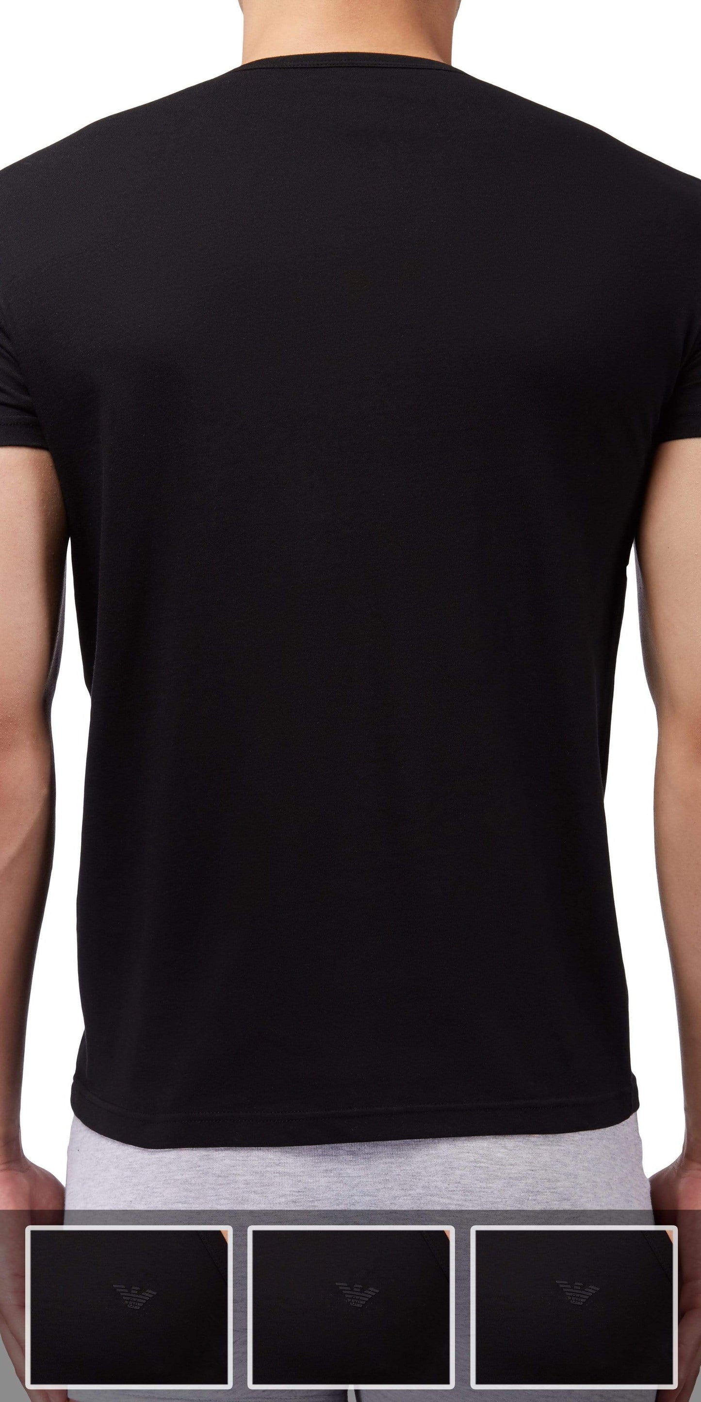 Emporio Armani 3-Pack T-shirt Black