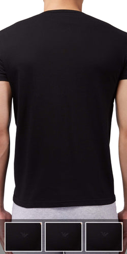 Emporio Armani 3-Pack T-shirt Black thumbnail 2