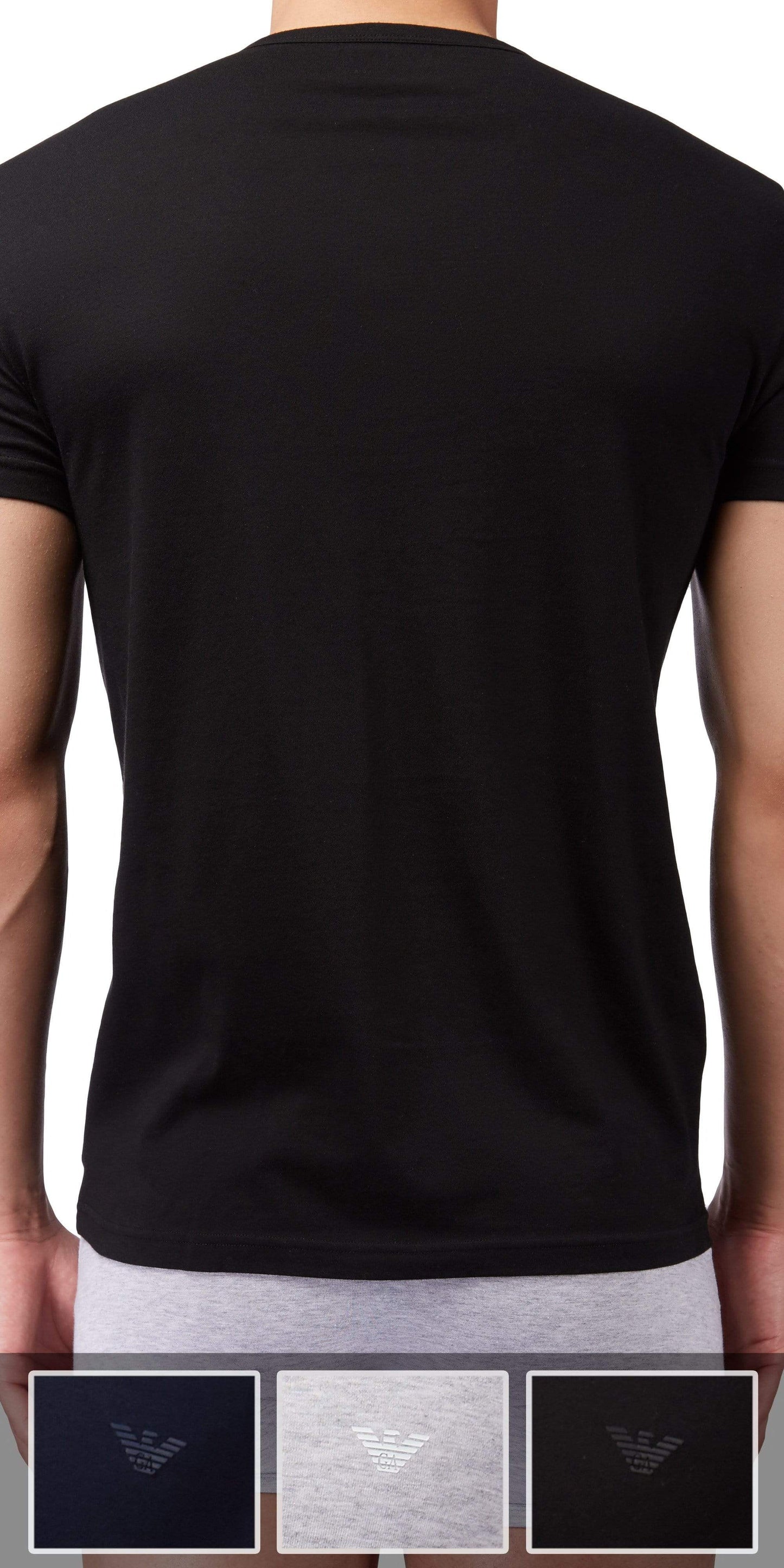Emporio Armani 3-Pack T-shirt Gray-black-navy